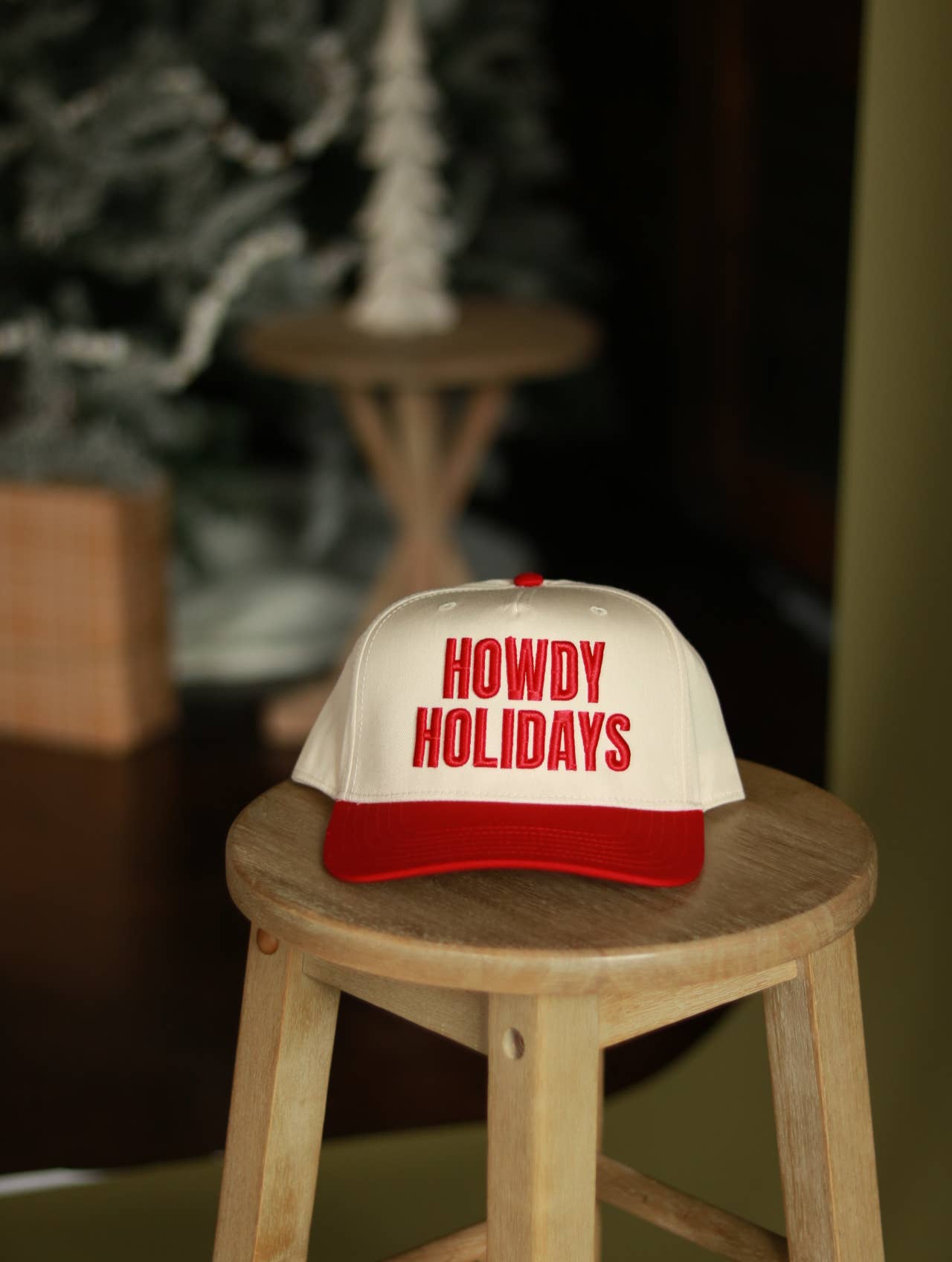 Howdy Holidays! Red Canvas Hat