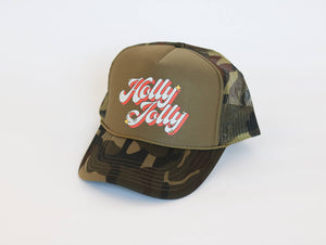 Holly Jolly Camo Christmas Trucker - Renegade Revival