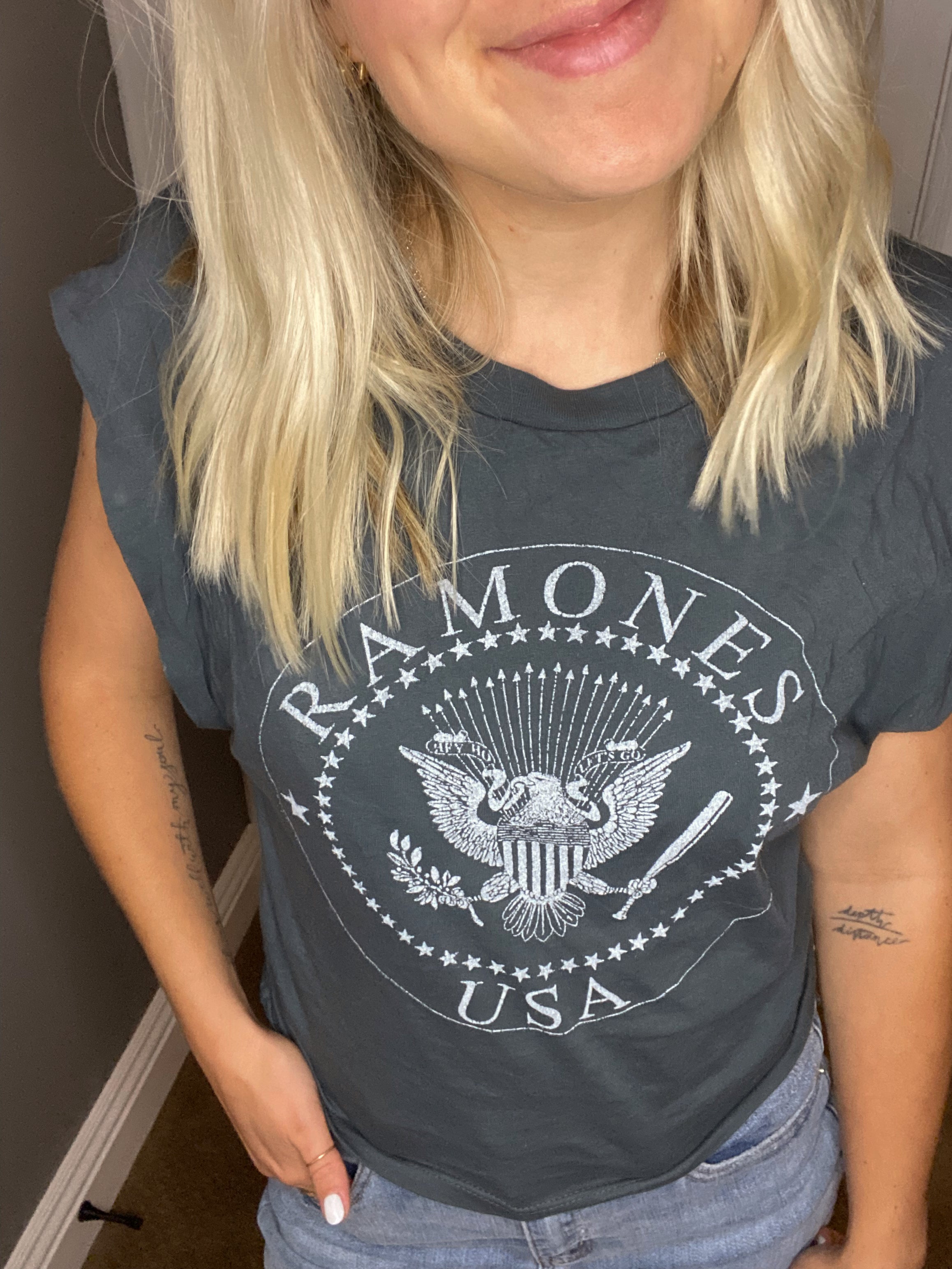 Daydreamer LA Ramones Eagle Banded Tee - Renegade Revival